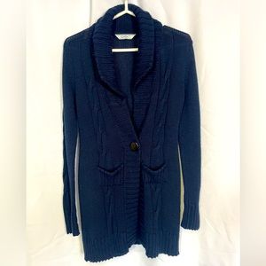 Galia Women’s Navy Open Cardigan size Small